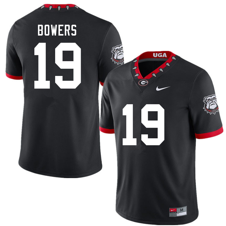 Georgia Bulldogs #19 Brock Bowers 100th Anniversary College Football Jerseys Sale-100th Black